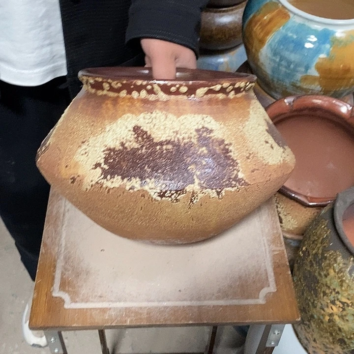 紫砂花盆口18高度18飞碟………铁锈