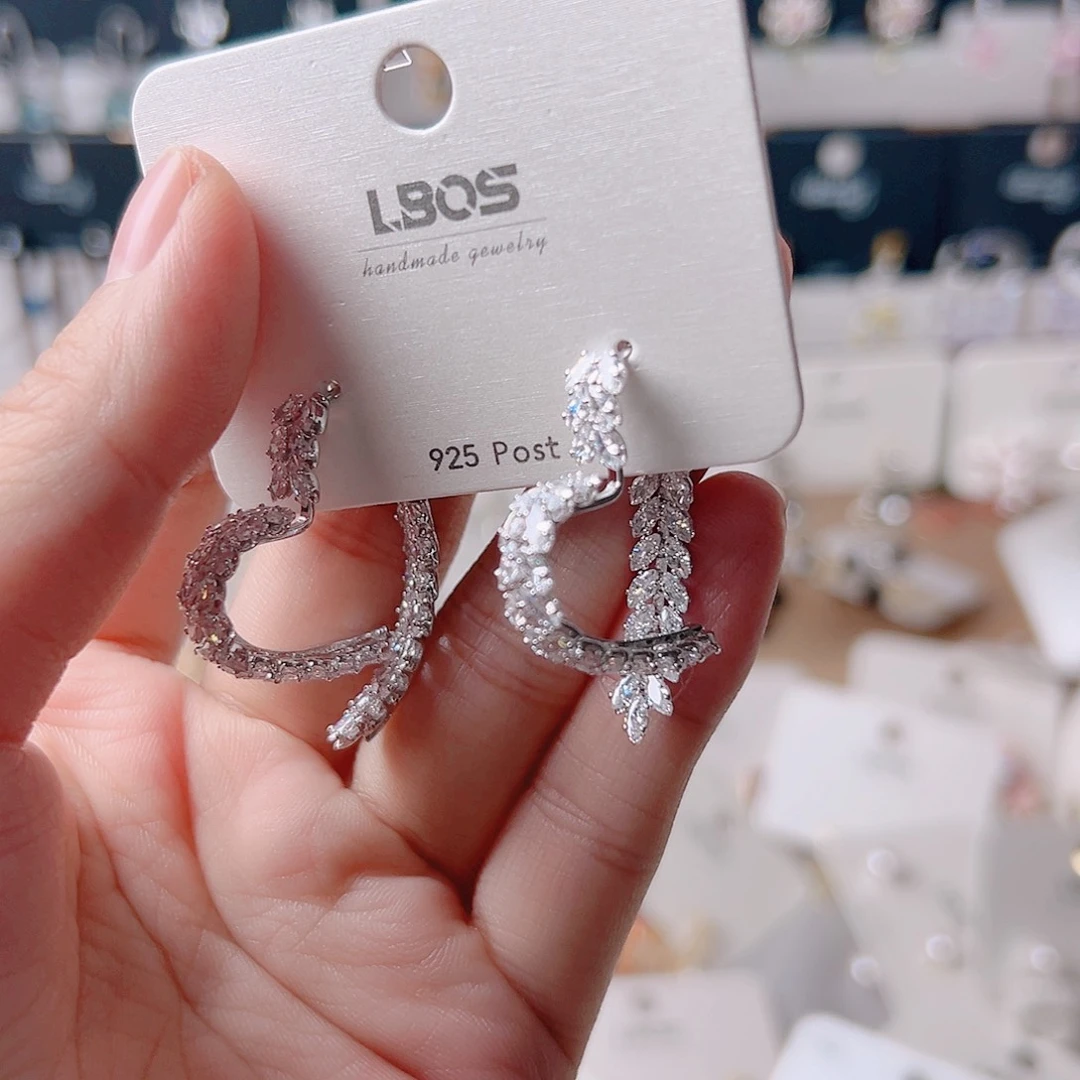 琉璃铁合金合金耳环的