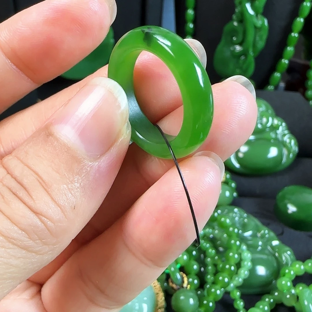 和田玉（碧玉）未镶嵌戒指