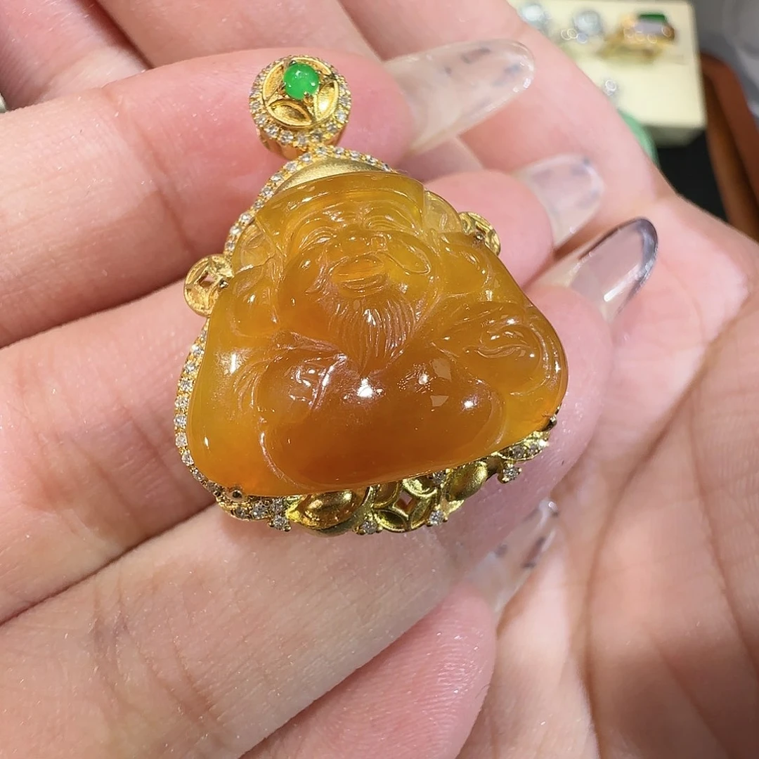 【闪购商品】颈饰18K金镶嵌翡翠