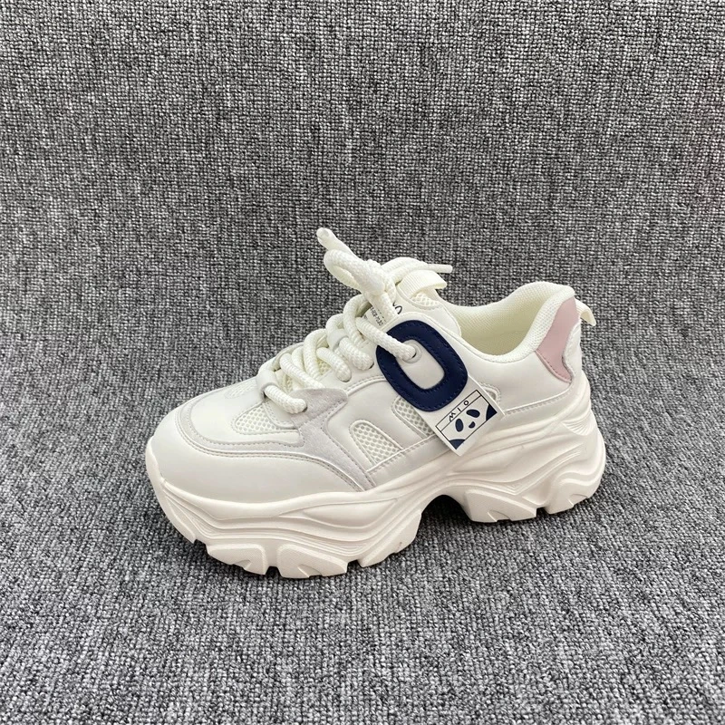 爆款厚底显脚小老爹鞋女2025年新款春秋百搭网面运动休闲鞋子轻便