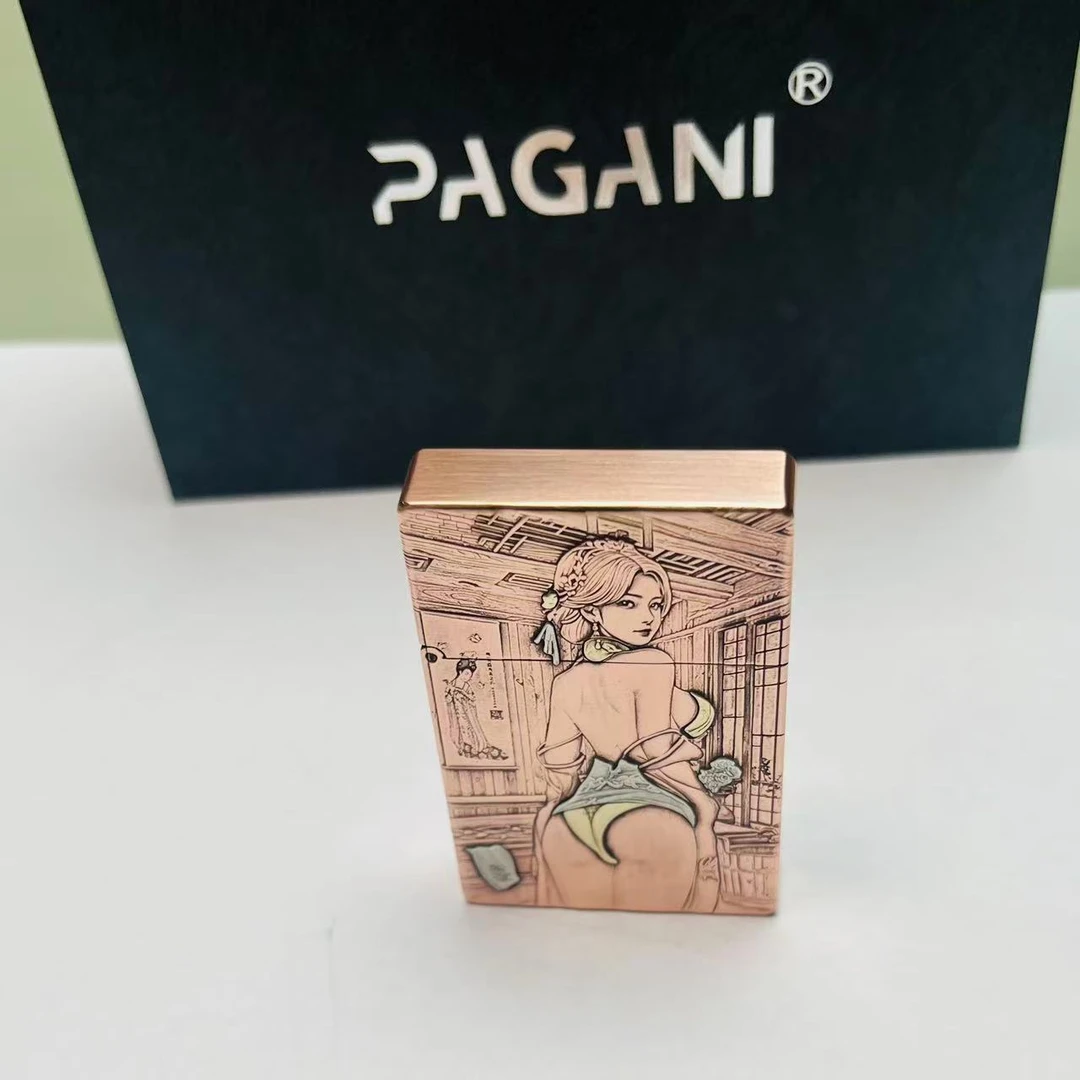 帕伽尼 紫铜 庞春梅 白铜镶嵌 3500 打火机