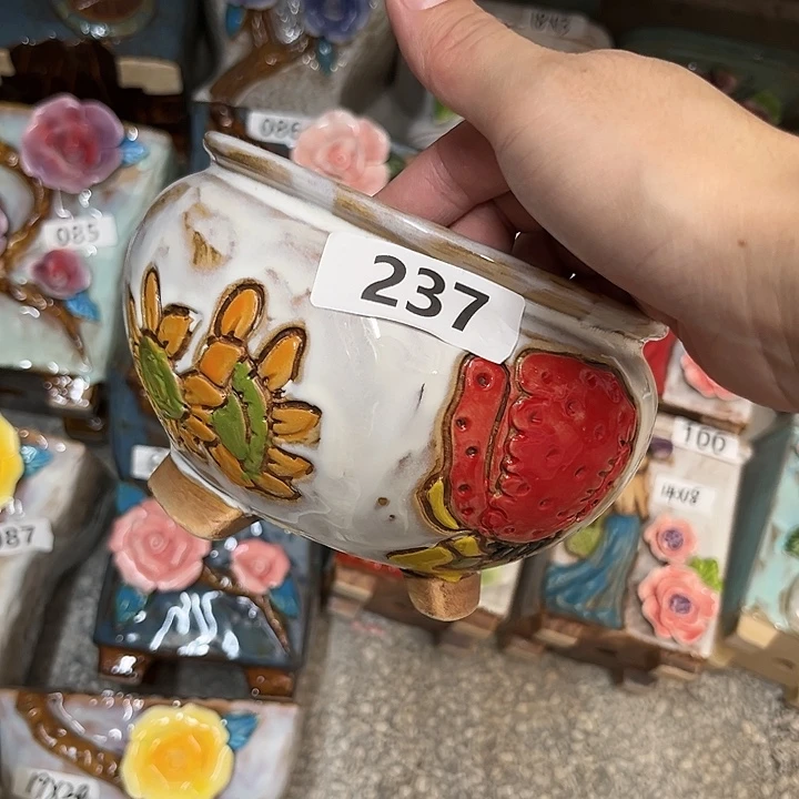 紫砂花盆粗陶材质多肉花盆