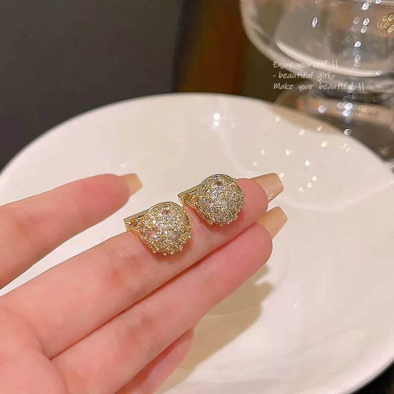 铜合金耳饰 气质轻奢时尚百搭小众简约精致小巧5976