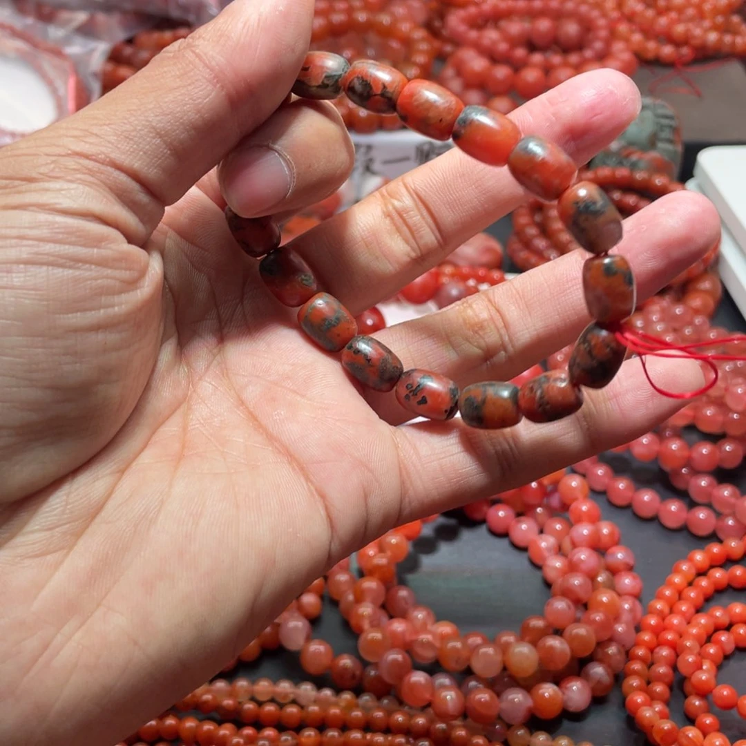 南红玛瑙手链未镶嵌