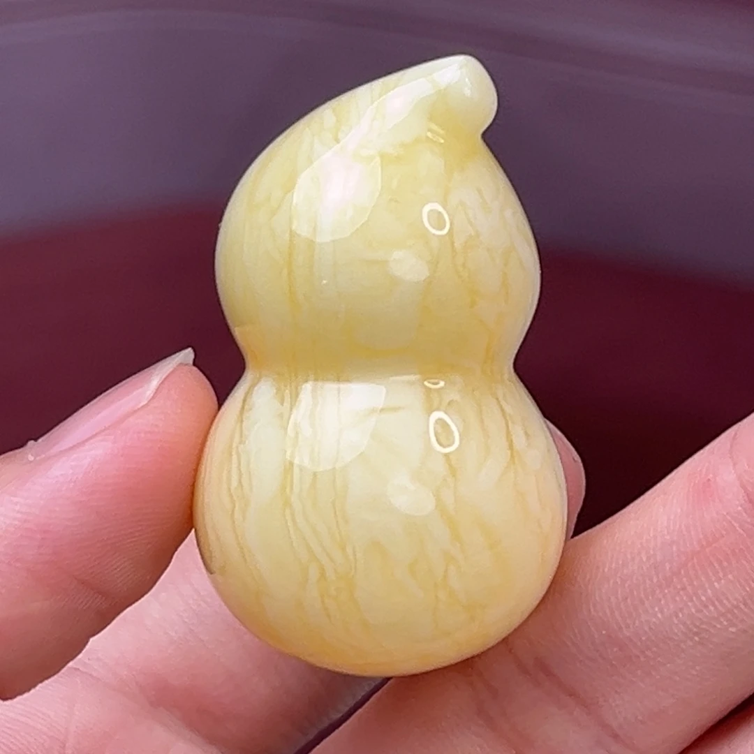 未镶嵌琥珀裸石虎皮葫芦