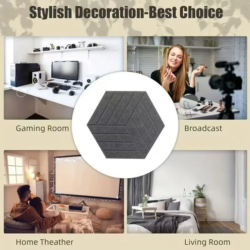 三边开槽聚酯纤维吸音板阻燃降噪隔音墙面装饰毛毡板隔音板