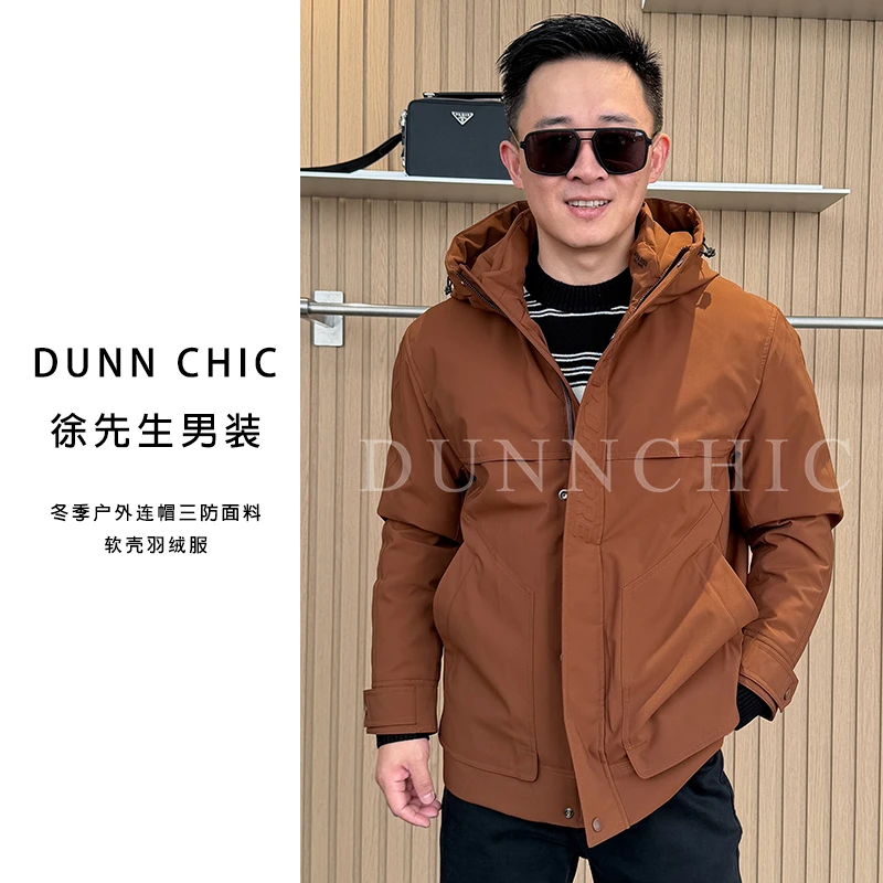徐先生冬季费雷户外连帽三防面料软壳羽绒服 YR626