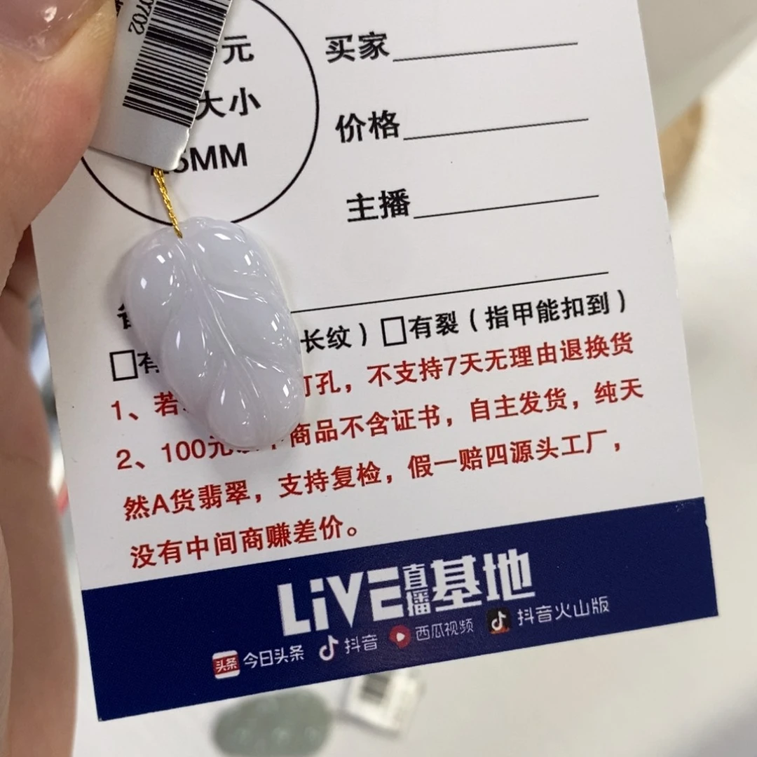 翡翠未镶嵌颈饰?***?叶子