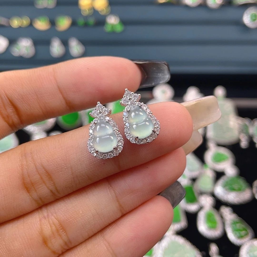 未镶嵌翡翠耳饰耳钉