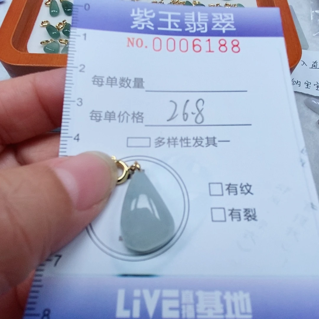 颈饰未镶嵌翡翠冰胶水滴