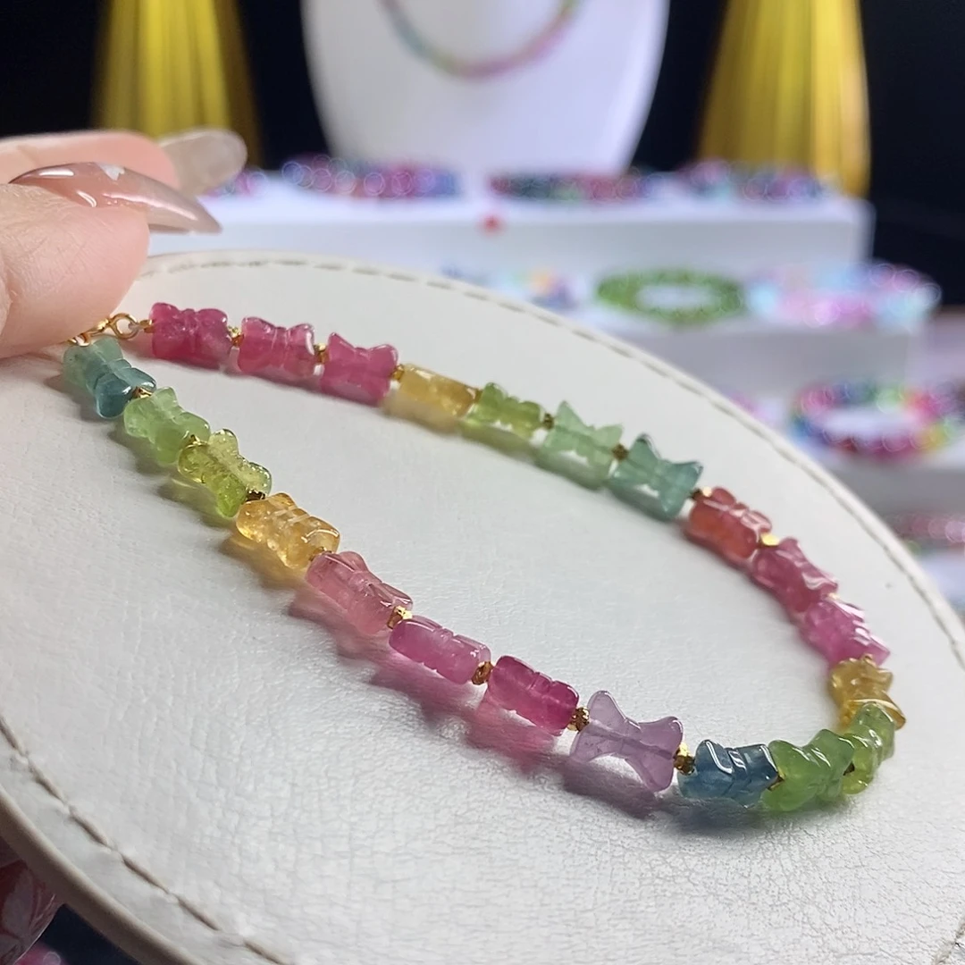 未镶嵌手链碧玺蝴蝶结