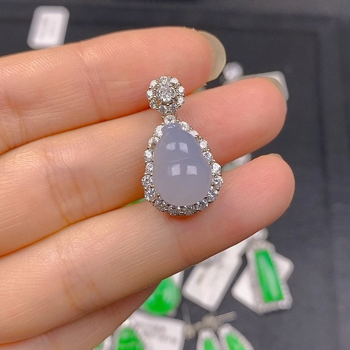 翡翠银S925镶嵌颈饰