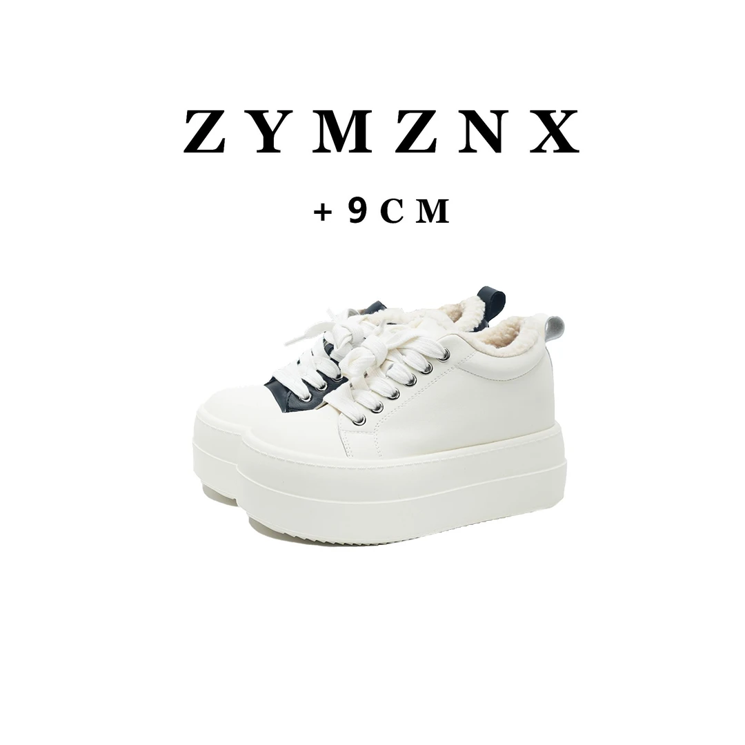 加绒小面包【9cm】小个子内增高休闲鞋厚底鞋加绒女鞋W718-1R