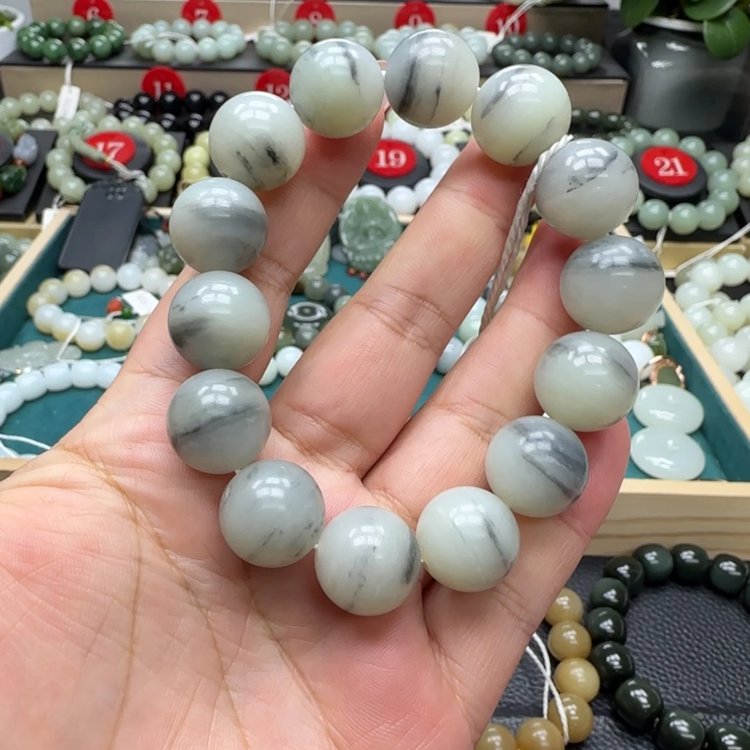 和田玉未镶嵌手链16