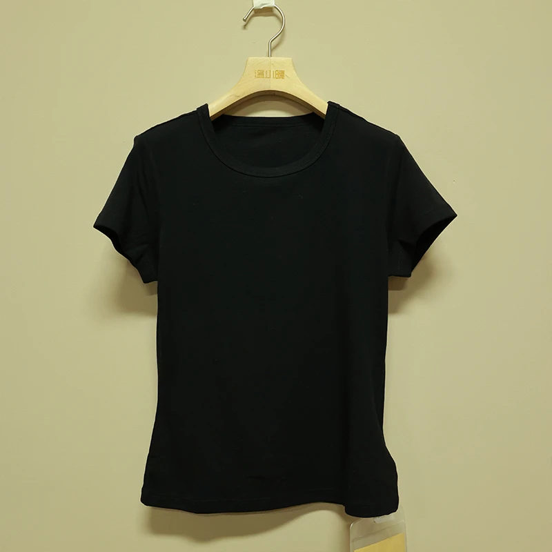 【抖音专属】圆领短袖T恤（258006-黑色）