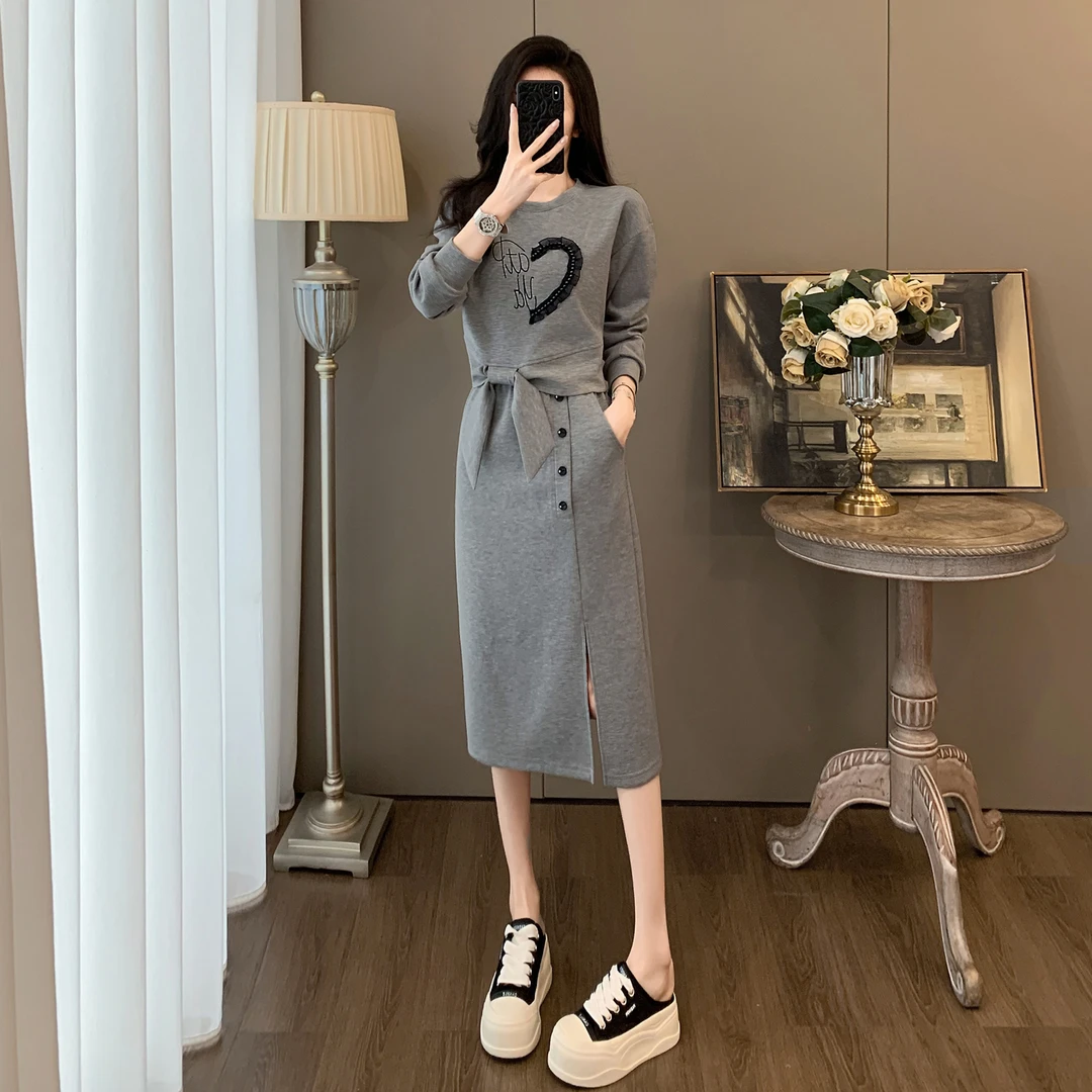 韩版休闲时尚套装裙秋显瘦气质减龄洋气运动风卫衣半身裙子两件套