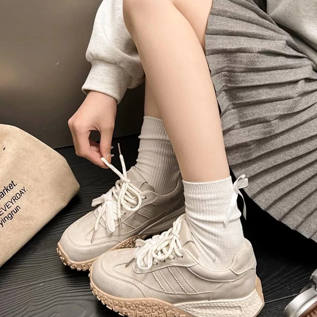 2025新款阿甘女鞋春款学院风轻便舒适百搭休闲德训鞋情情2