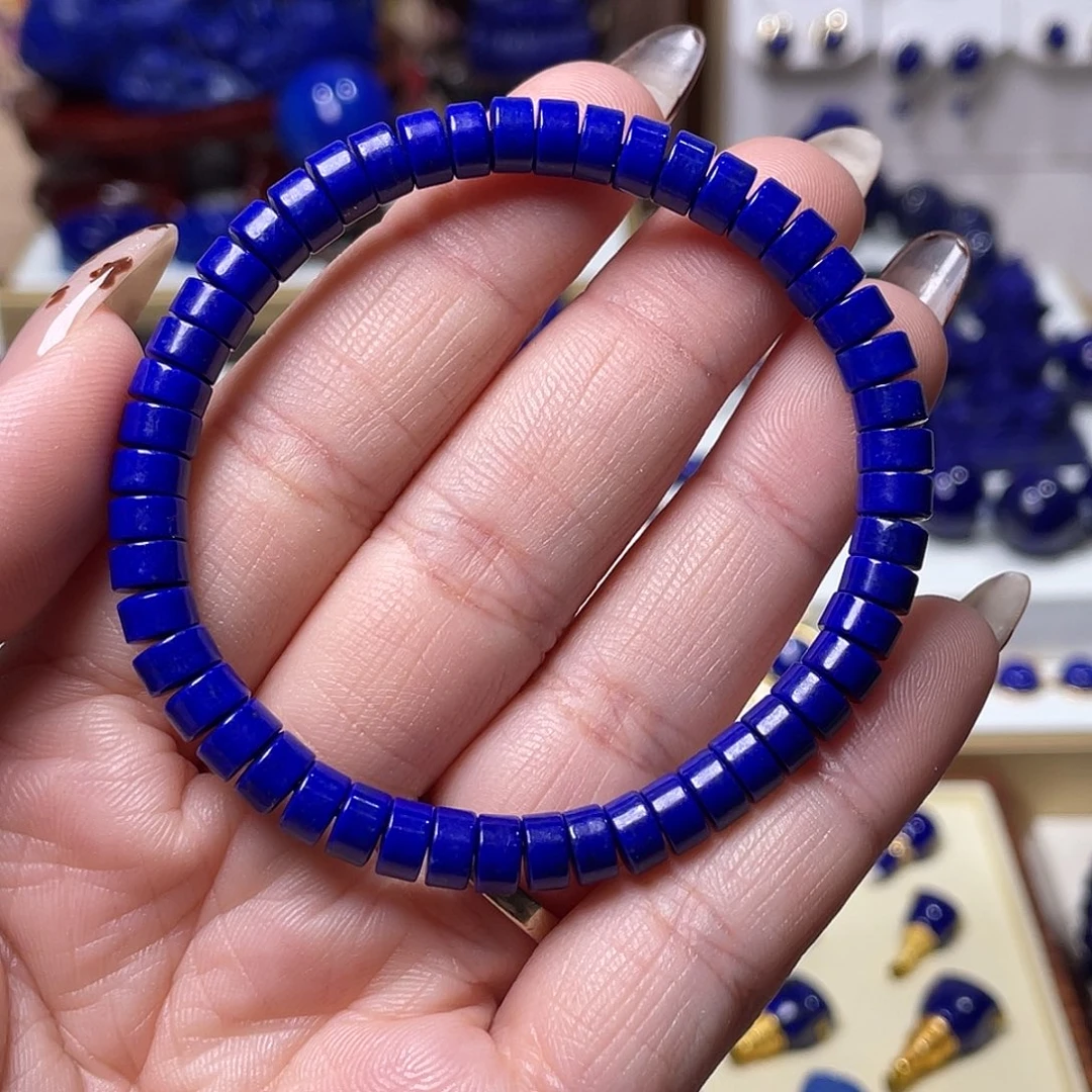 ◆***·青金石未镶嵌精品6mm药片手串