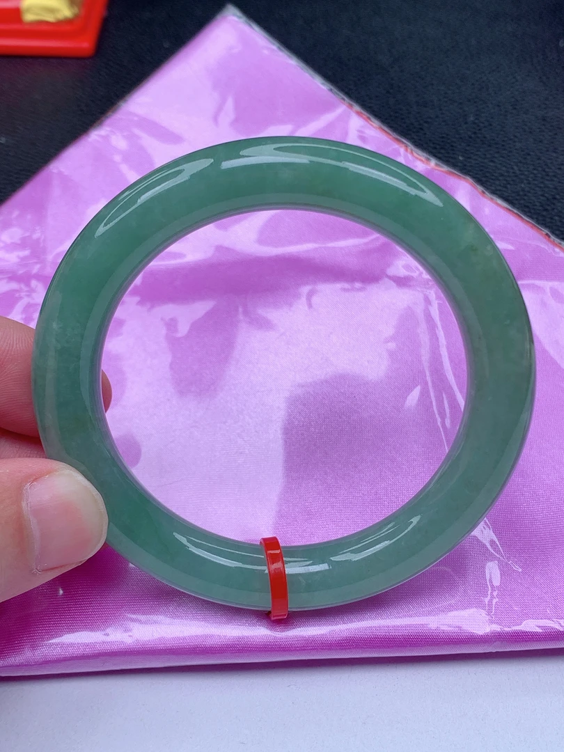 圆条天然a货女款58圈口满绿百搭休闲时尚款