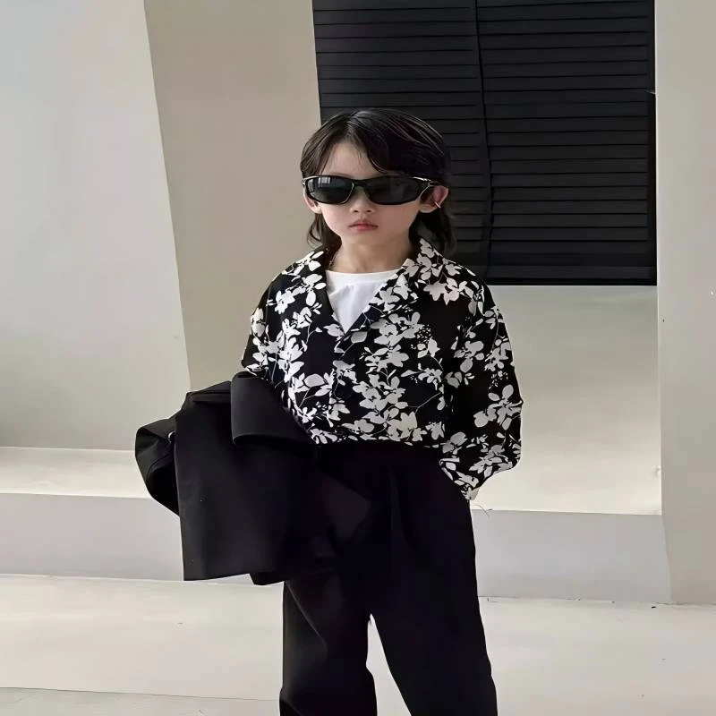 【联盟精选】衬衫内搭男童儿童休闲韩版气质花纹理23528