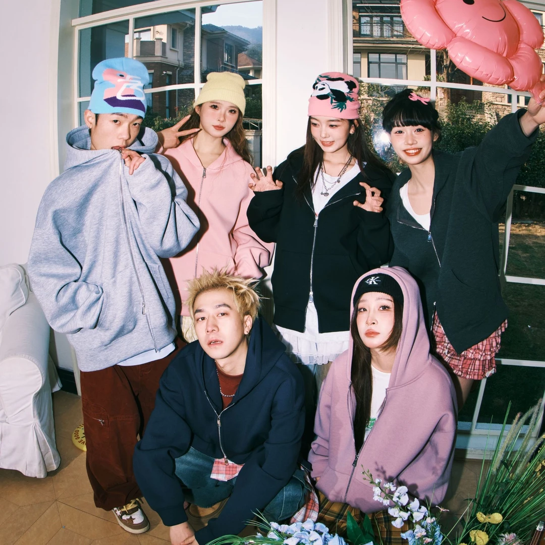 LMS春秋重磅空气层男女款卫衣开衫外套