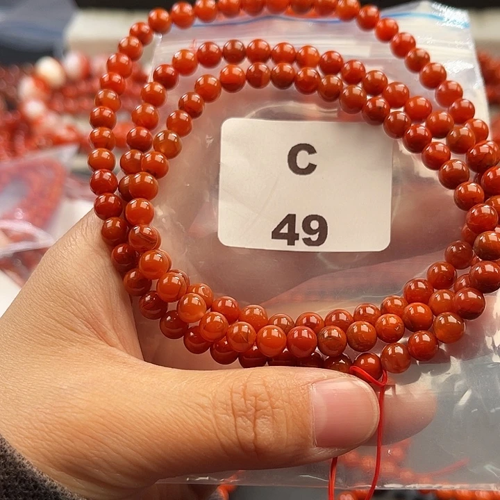 南红玛瑙未镶嵌多样性发货默认微瑕称重5mm