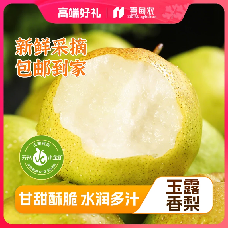 【喜甸农】顺丰鲜达精品玉露香梨大果礼盒装香甜脆爽新鲜应当季水果