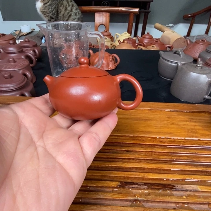 茶壶紫砂原矿朱泥西施90