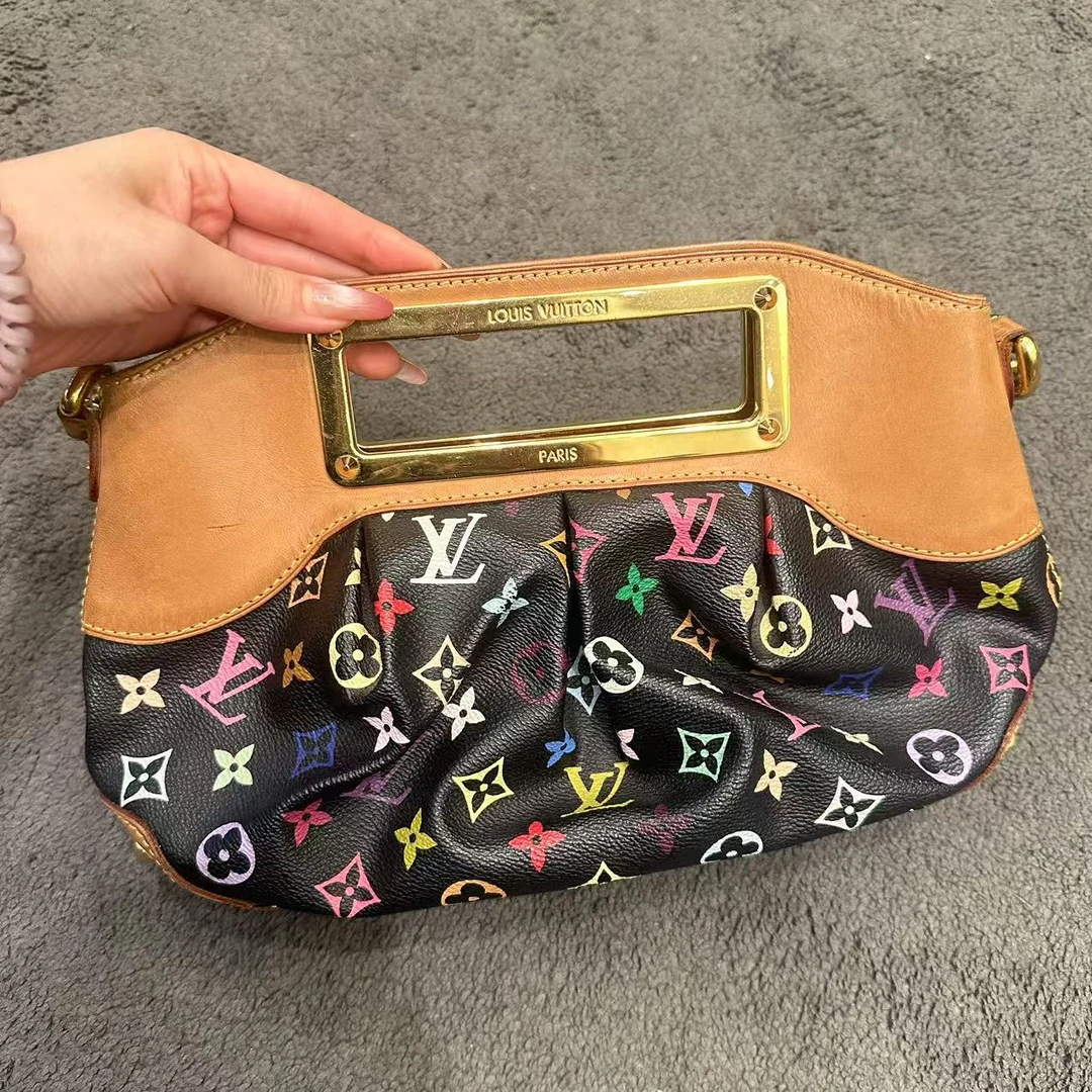 95新 LouisVuitton/路易威登 LV黑三彩单肩包/非真假不退补不换