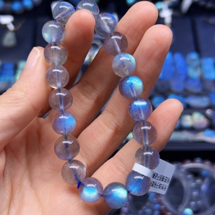 拉长石手串未镶嵌10.5左右