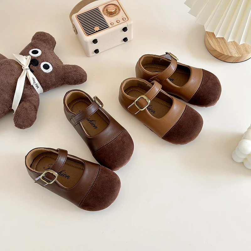 602 韩版拼接INS风软皮小单鞋