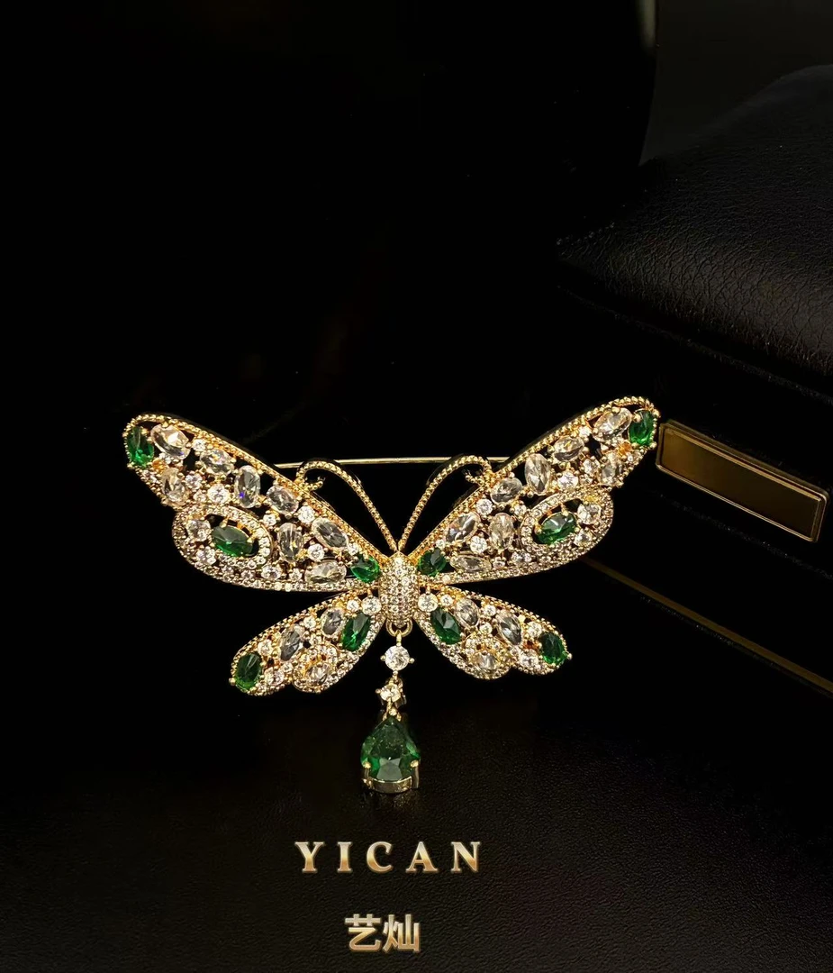 合金胸针 【翠绿蝴蝶】简约百搭精致优雅高档春夏时尚胸针