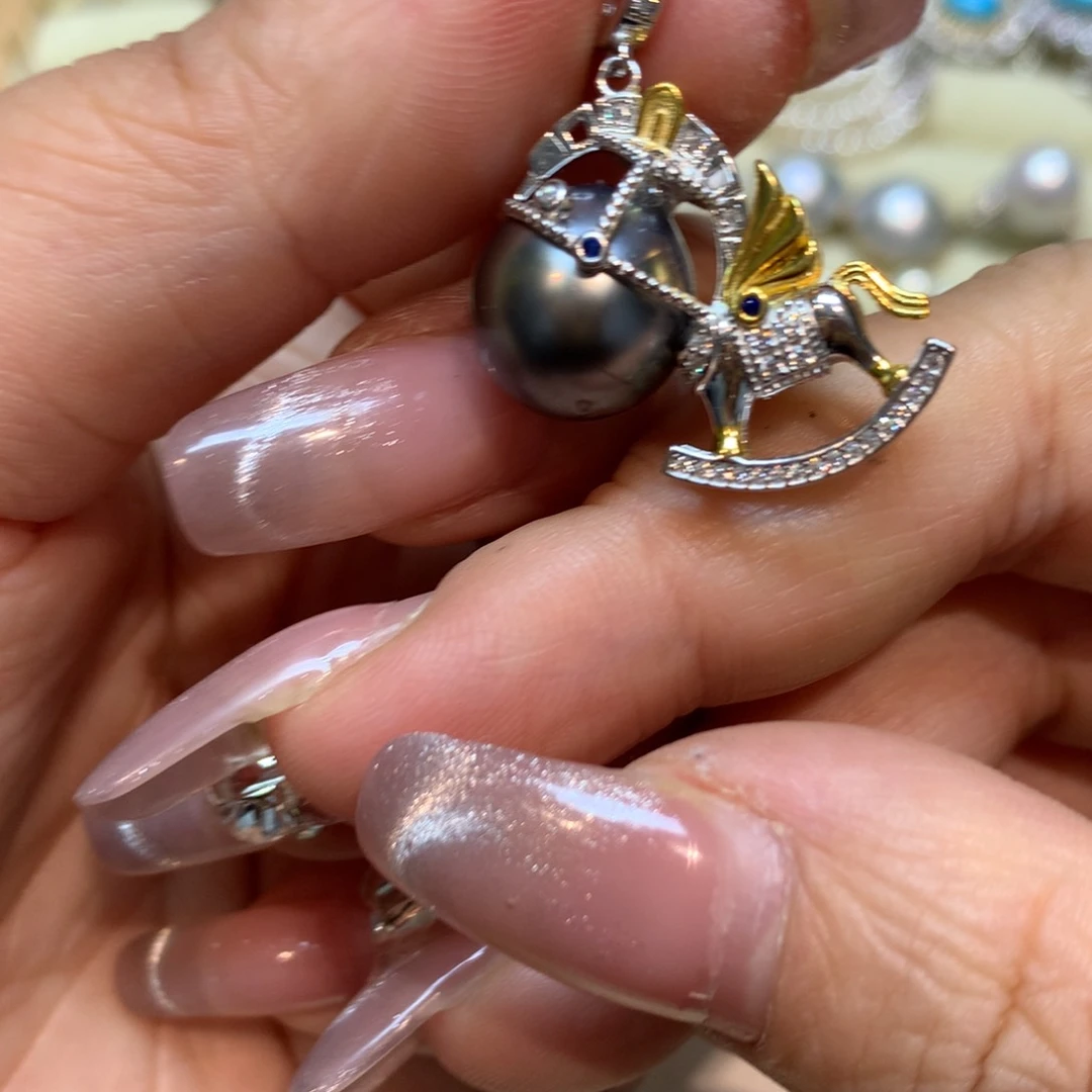 海水珍珠颈饰银S925镶嵌