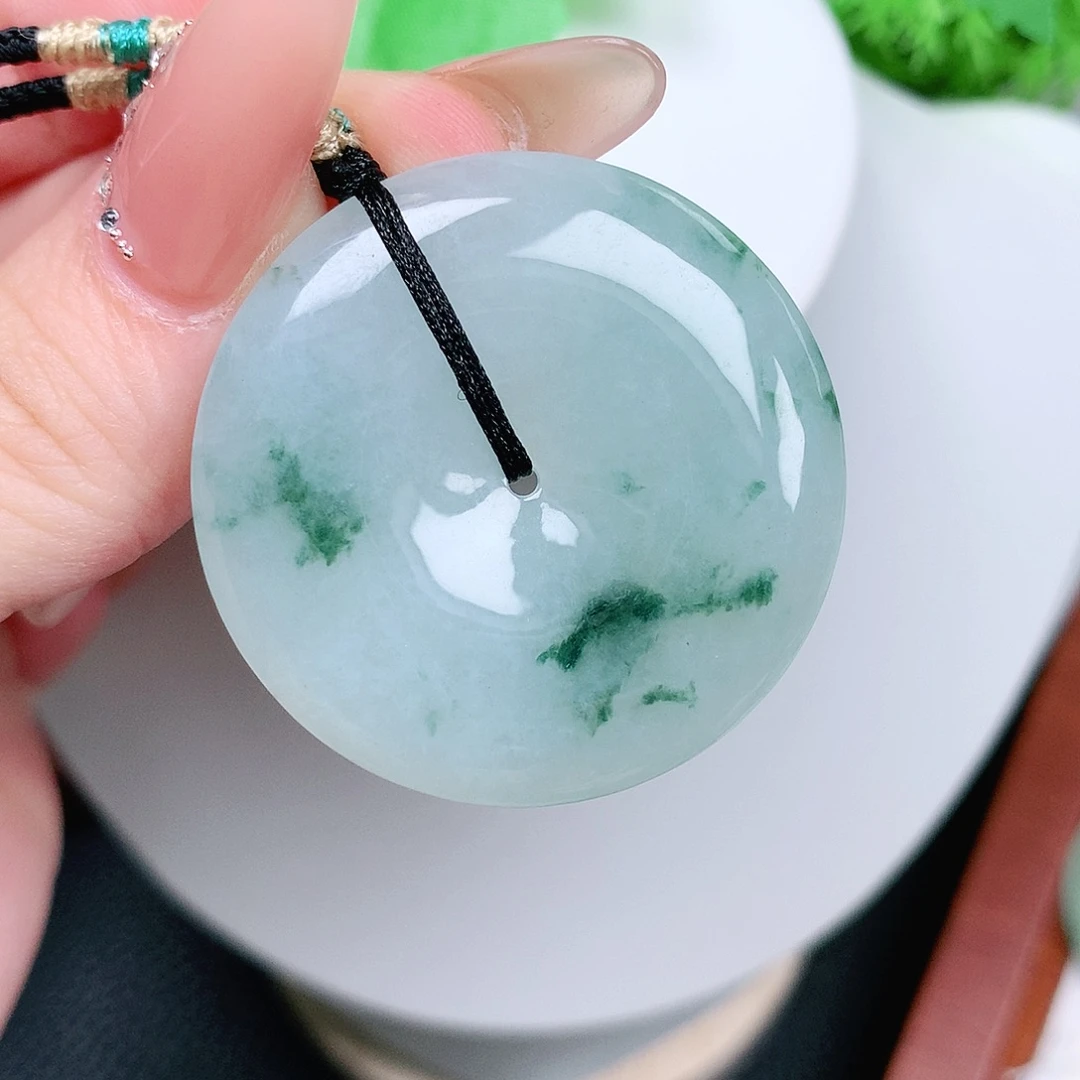 翡翠未镶嵌颈饰平安36.2-5.9