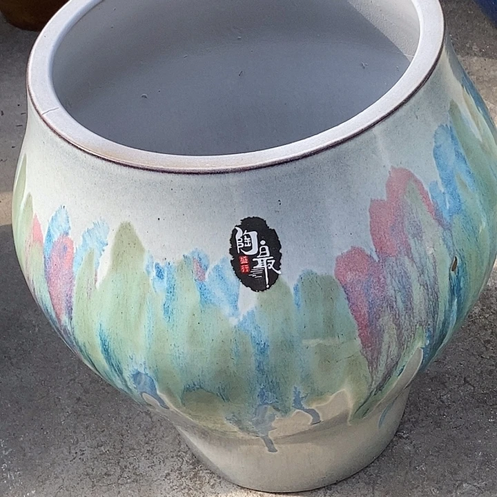 花盆紫砂口28高度39瑕疵