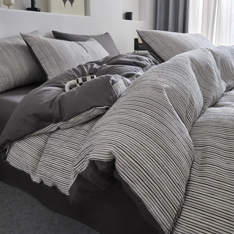 A类高端纯棉床上四件套100全棉被套床单床笠款2025新款宿舍三件套