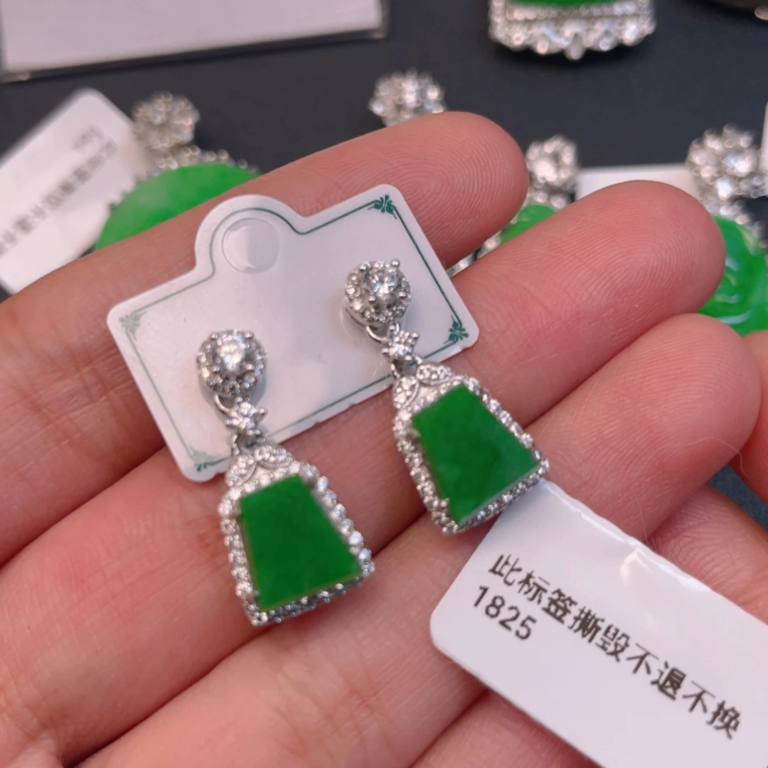 翡翠银S925镶嵌吊坠(不含链)