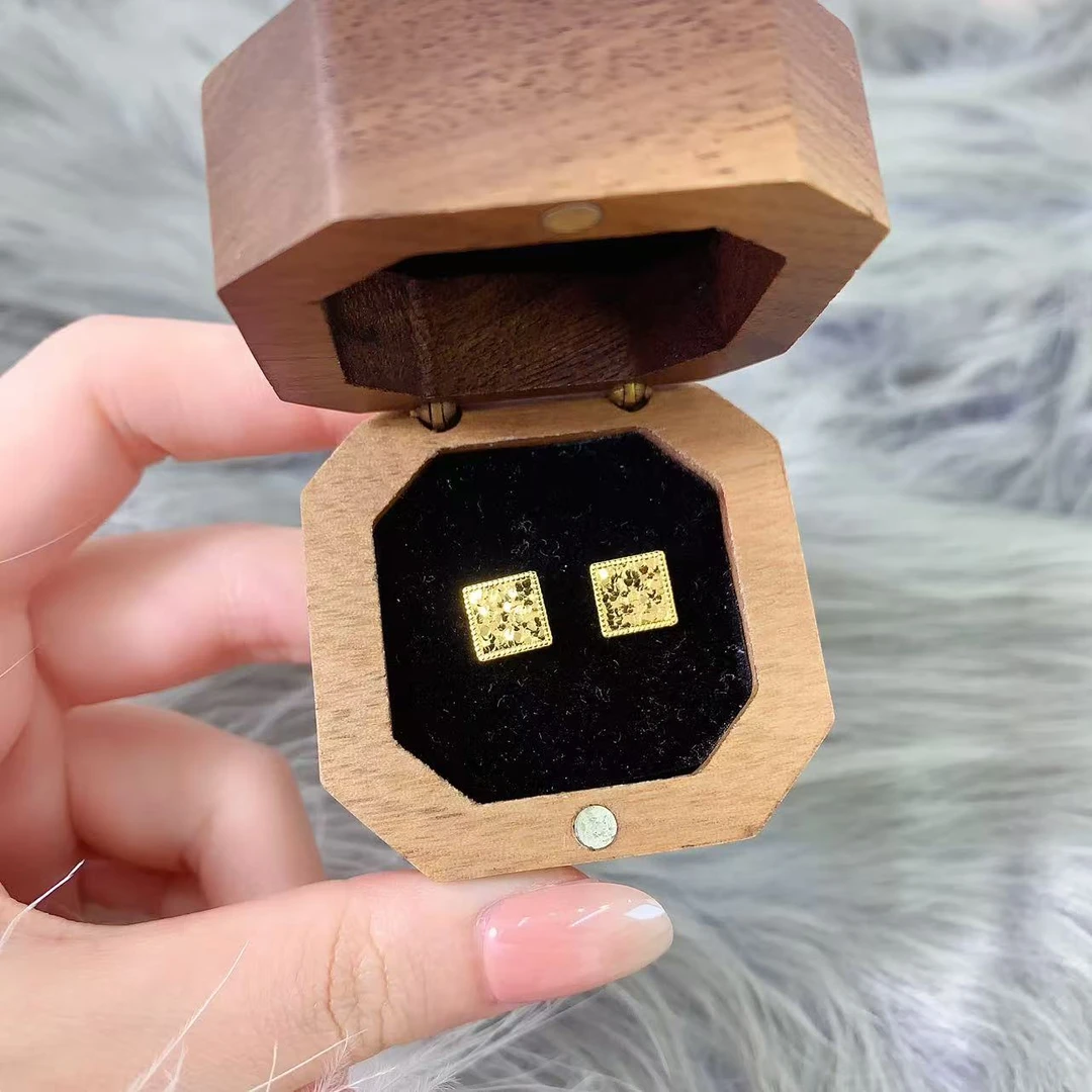 【伟新源】足金999 5G工艺 碎碎冰方块直针2.83克