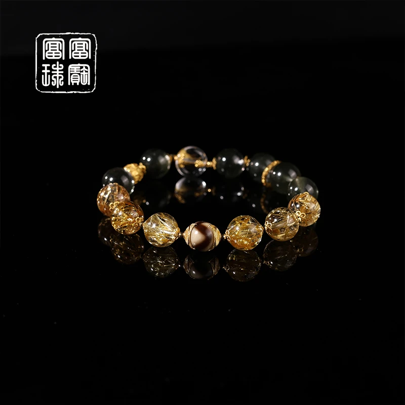 【双毕业】富富珠宝 水晶18k金时尚手串（天然珠宝多样性发）