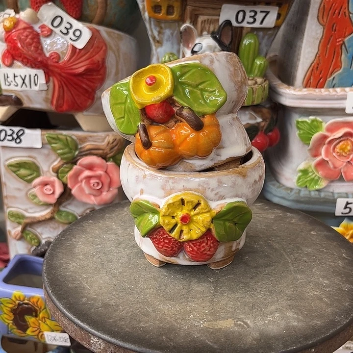 粗陶材质多肉花盆