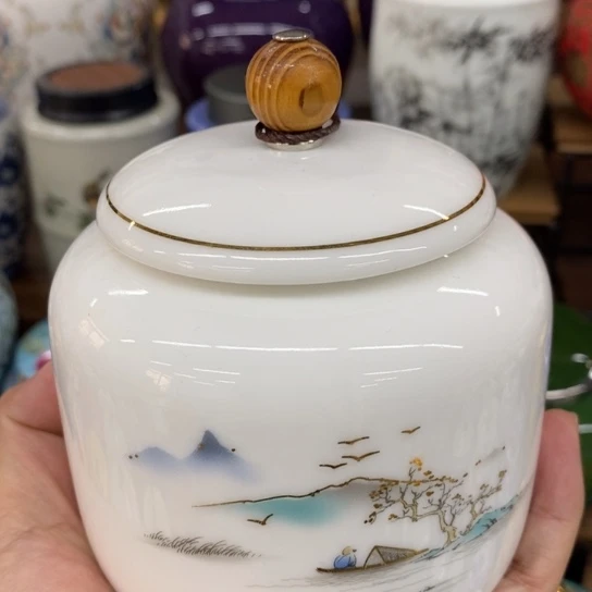 瓷片陶瓷茶叶罐密封罐