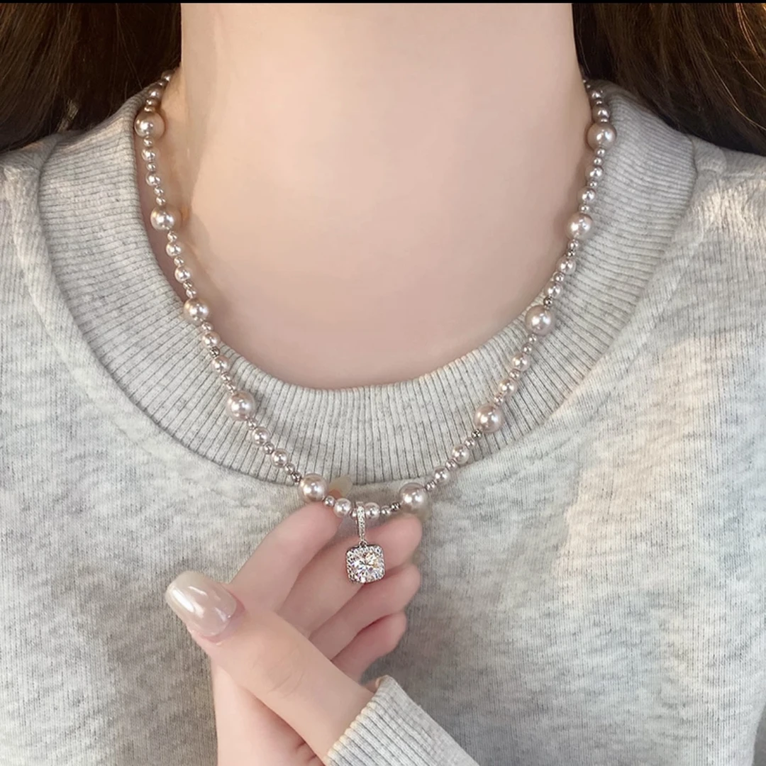 曼塔玫瑰紫方糖项链6031