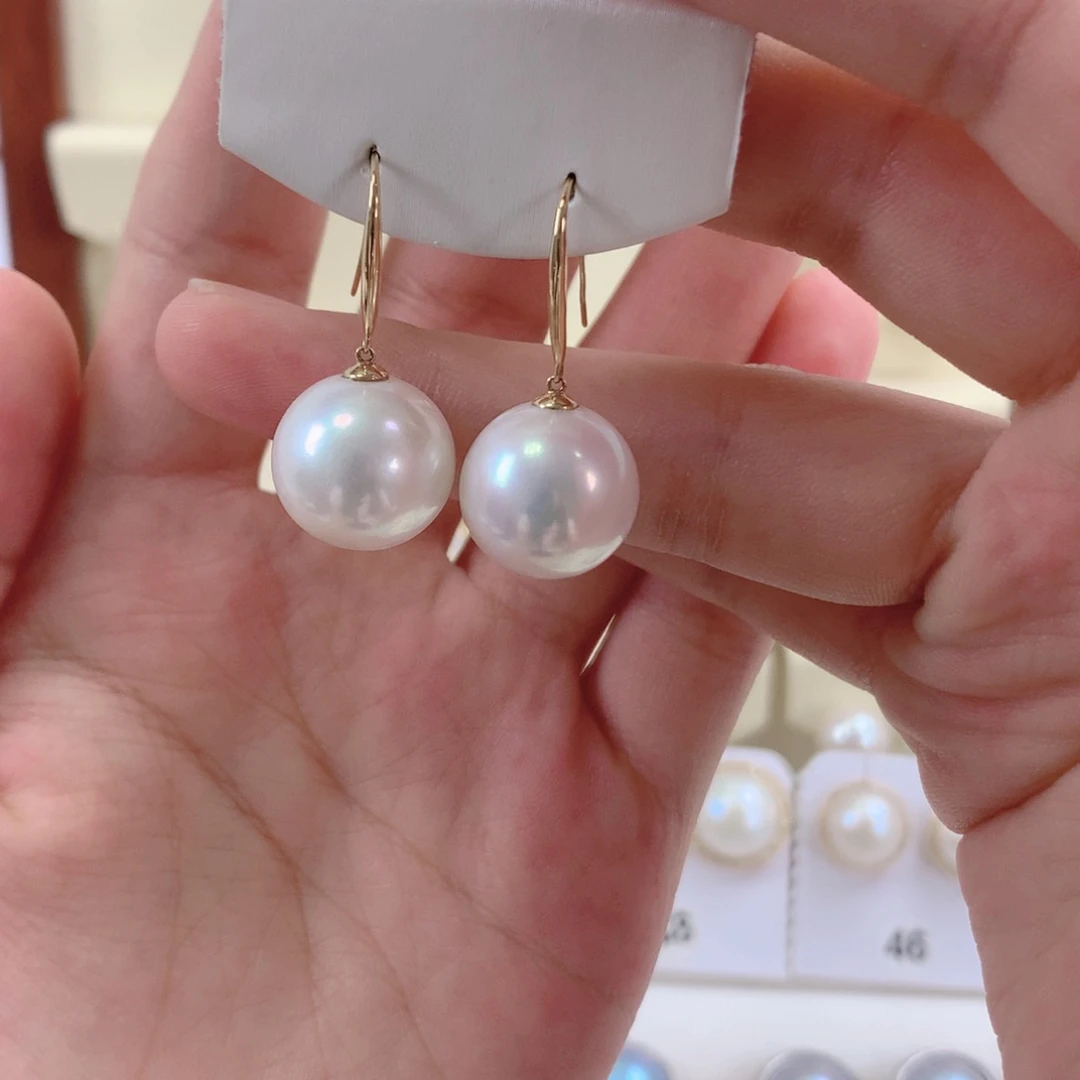 【闪购商品】18K金镶嵌淡水珍珠耳饰