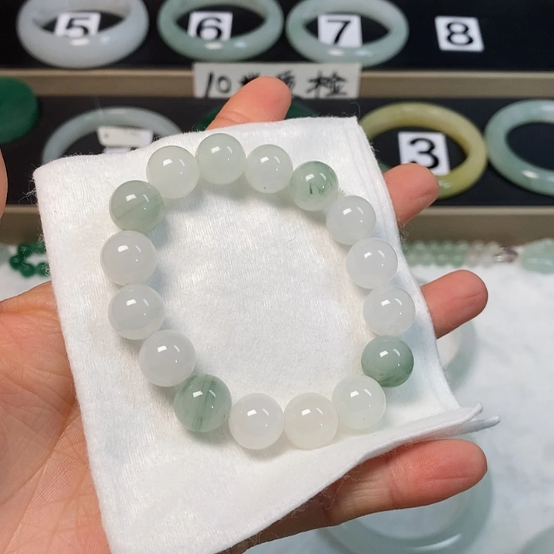 石英质玉（金丝玉）手串未镶嵌