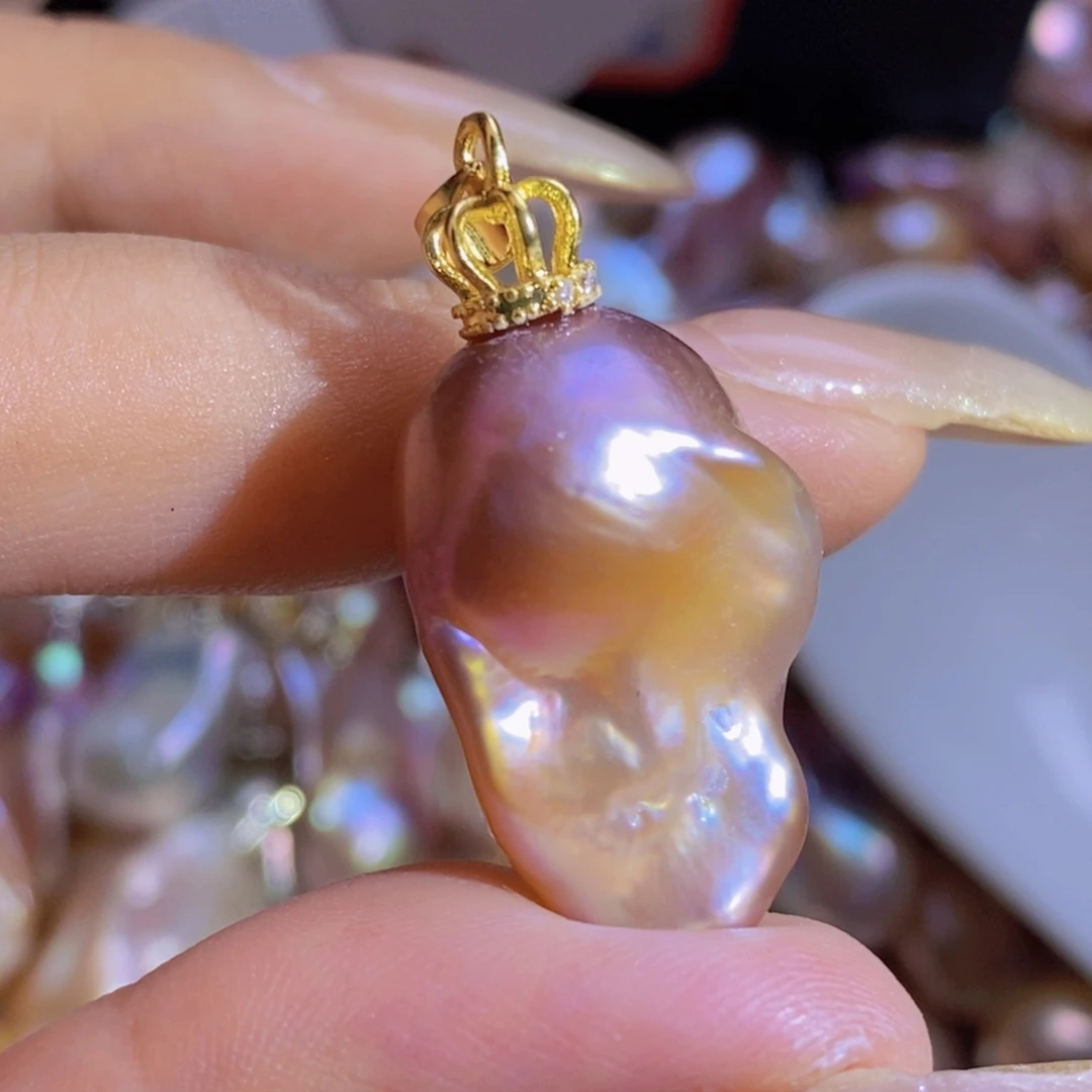 银S925镶嵌淡水珍珠微瑕