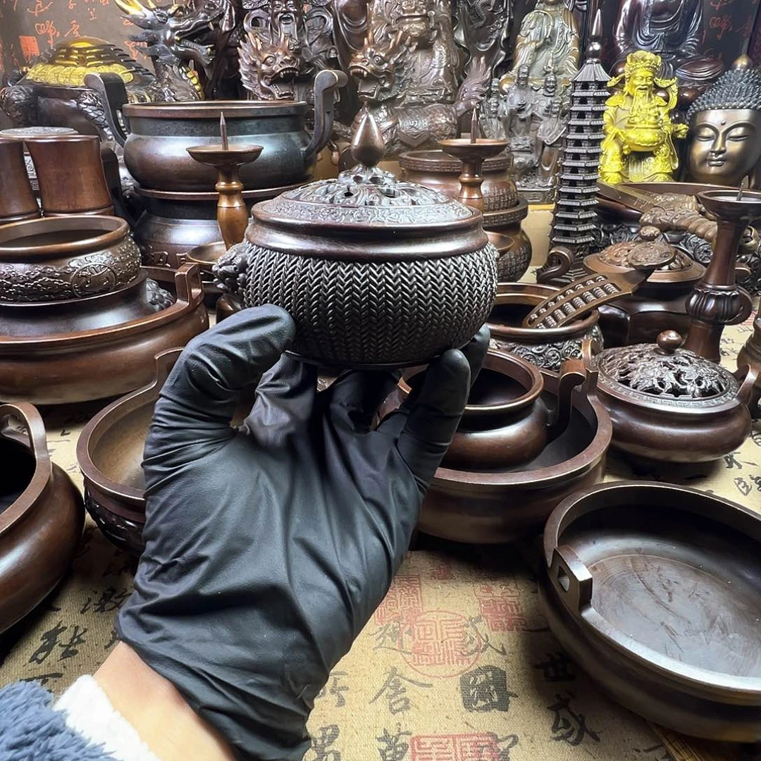 世****玩双狮耳熏香路 观音 关公 财神