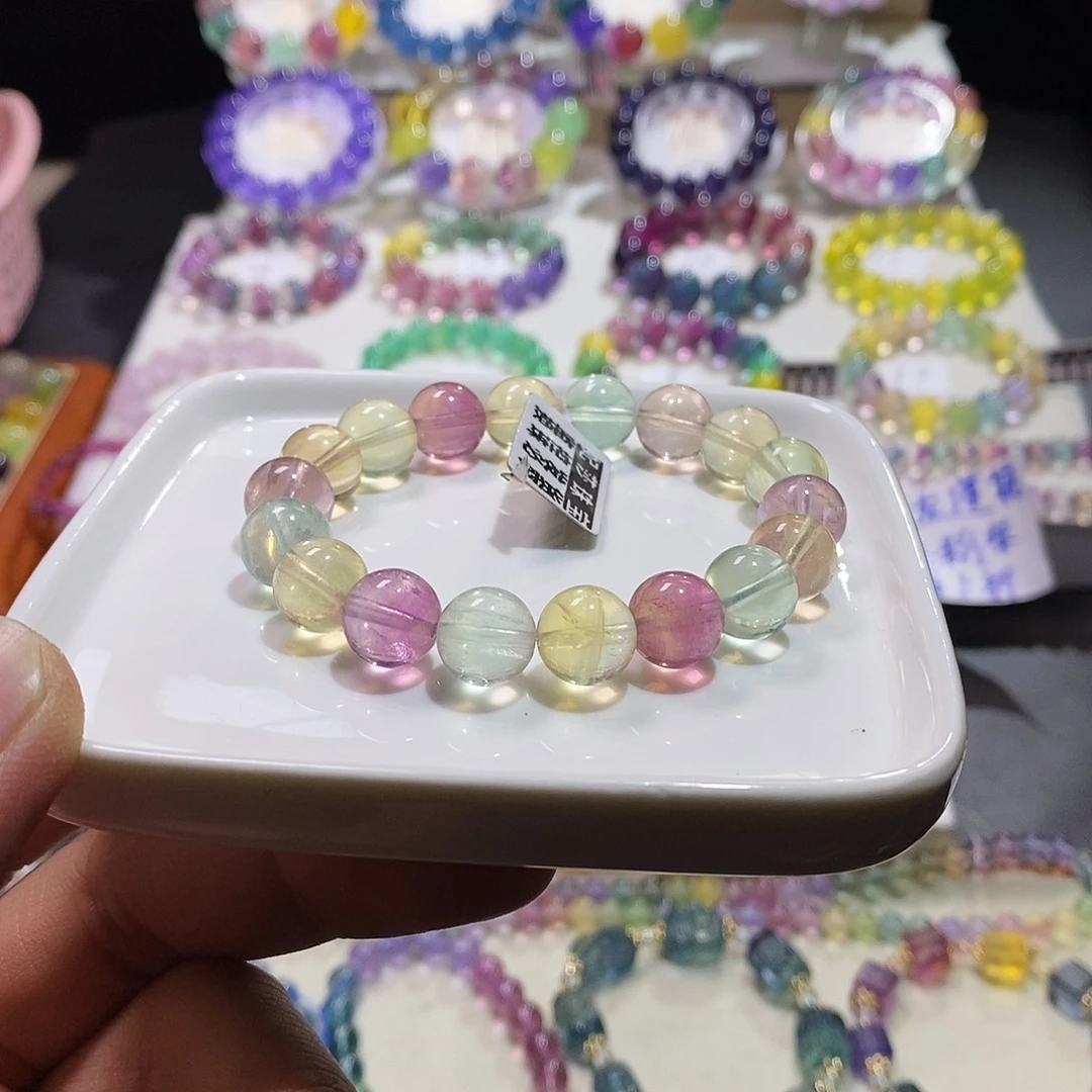 未镶嵌手链水晶冰淇淋色11mm