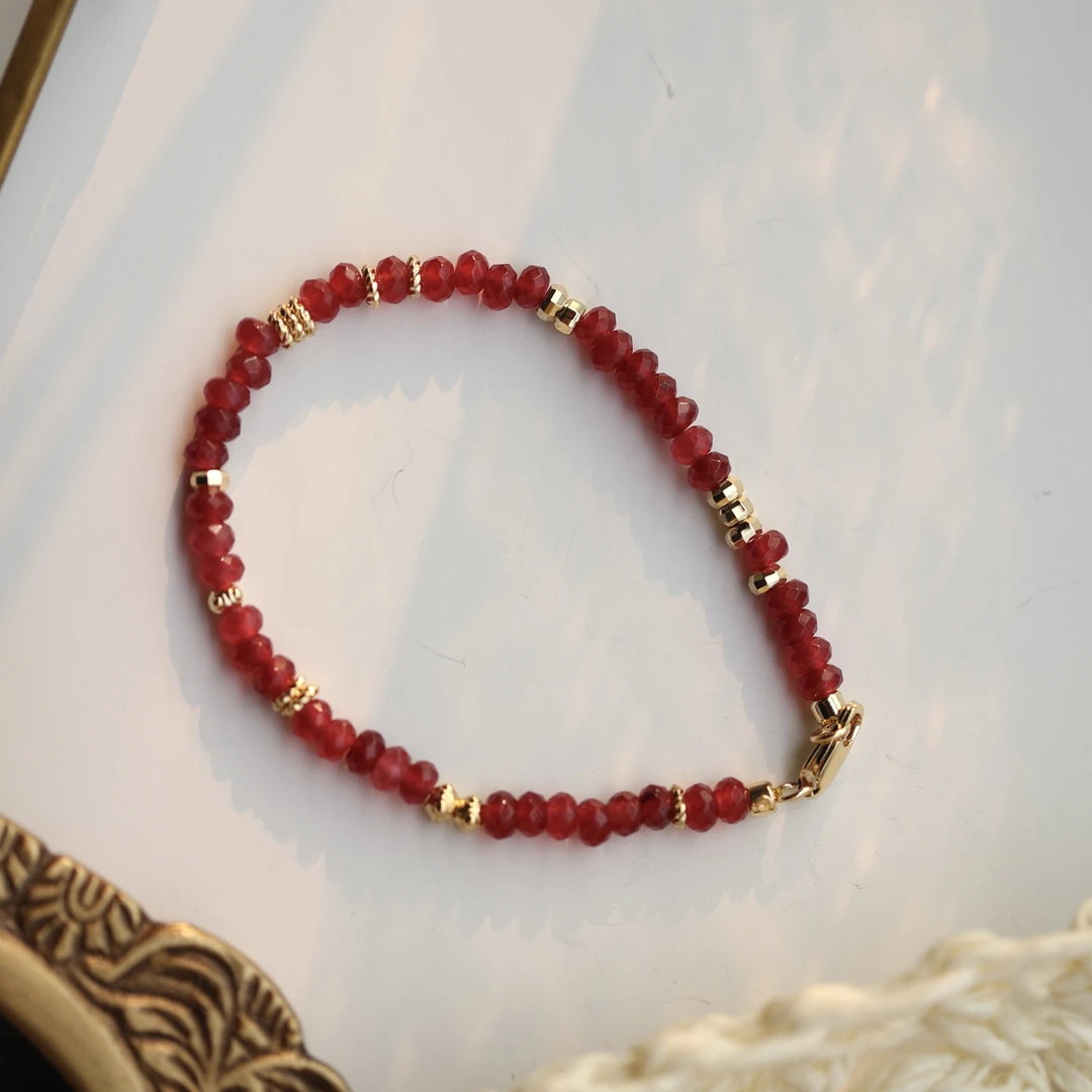 合金合成锆石手链 轻奢小众设计复古款手链【哎呦家18886】