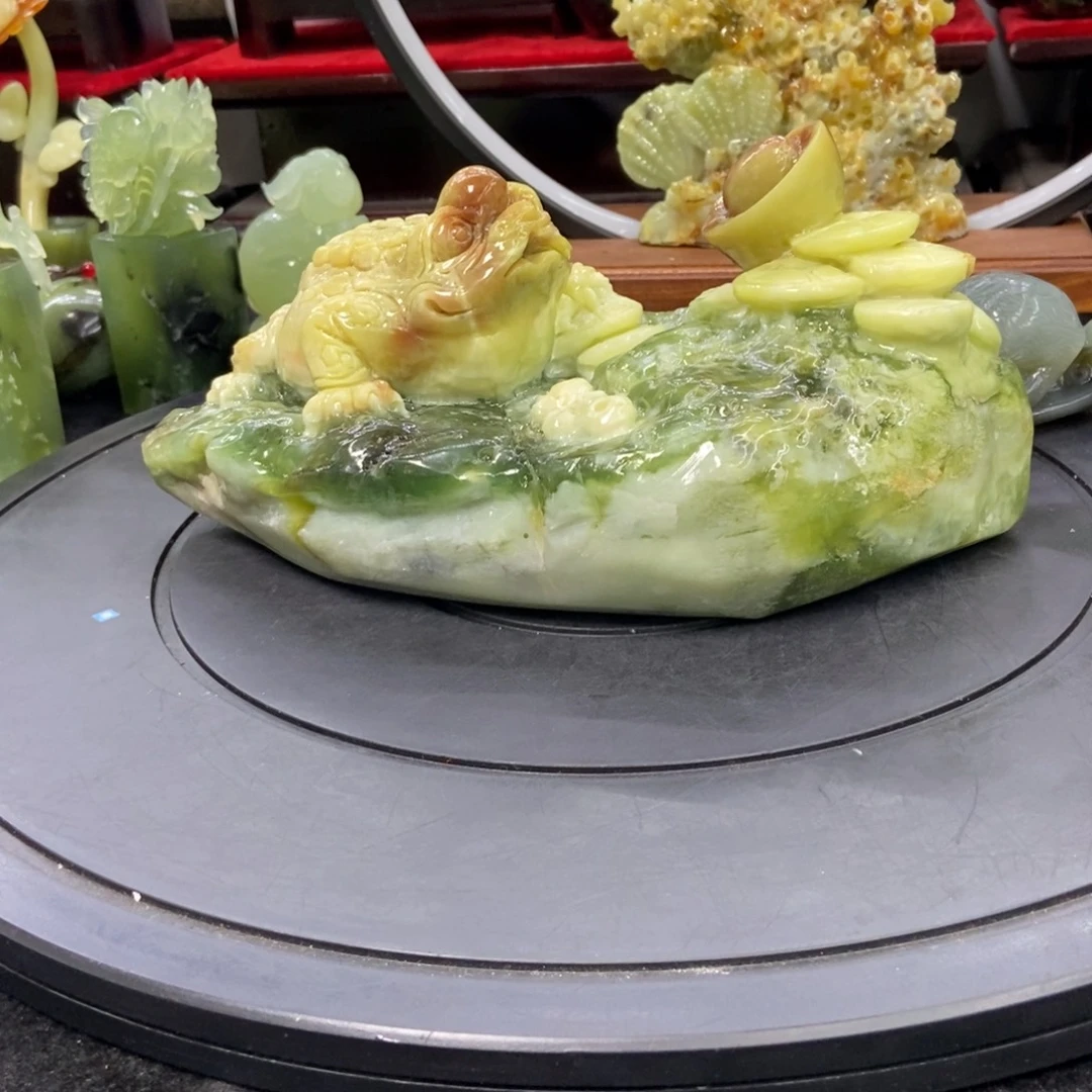 石材天然岫岩玉摆件